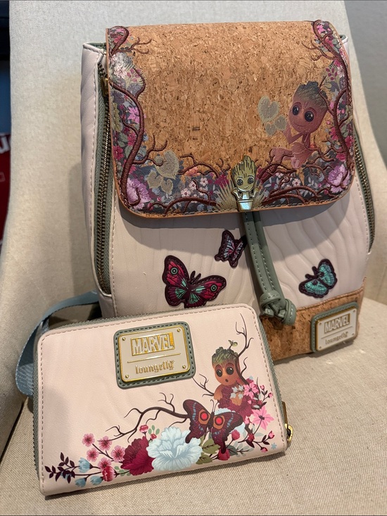 Loungefly Handbags - Marvel x Loungefly Baby Groot Backpack & Wallet Set